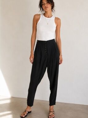 Scanlan Theodore black silk blend pants 4